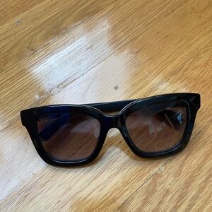 Salvatore Ferragamo Black Square Sunglasses - Waferer Style- SF858S
